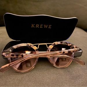 Krewe ST. Louis II Sunglasses Oyster to Petal 24K Mirror.